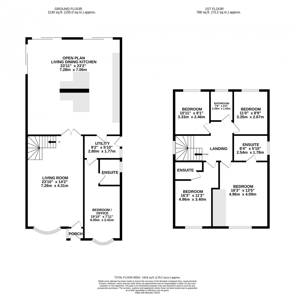 Floorplan for Lincoln Road, Wilmslow