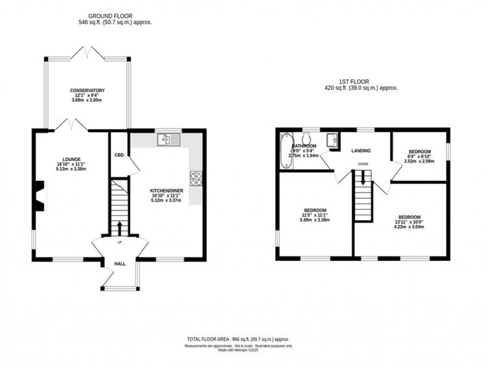 Floorplan for Buxton Road, Chinley, High Peak