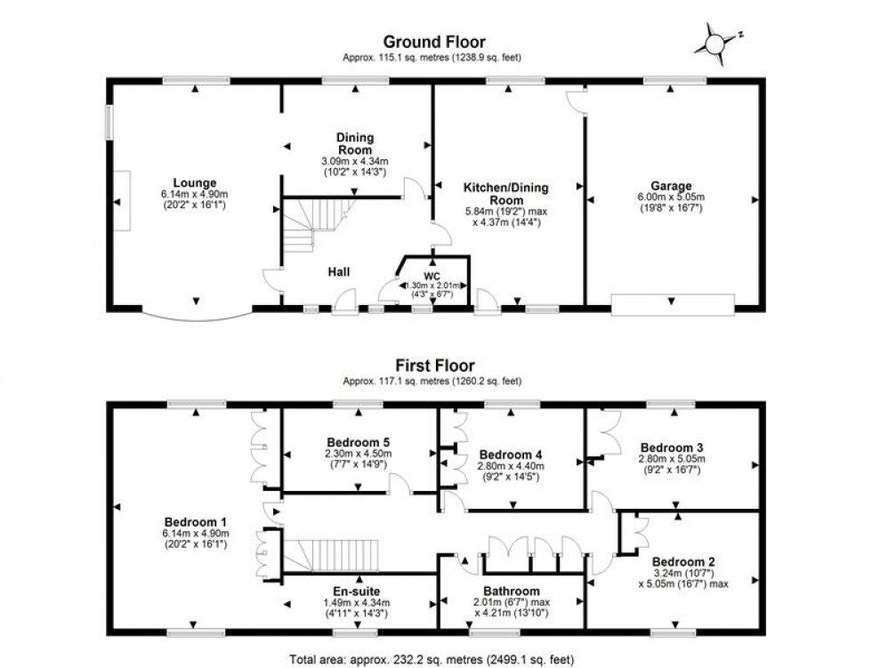 Floorplan for Hillfoot Lane, Newton, Frodsham