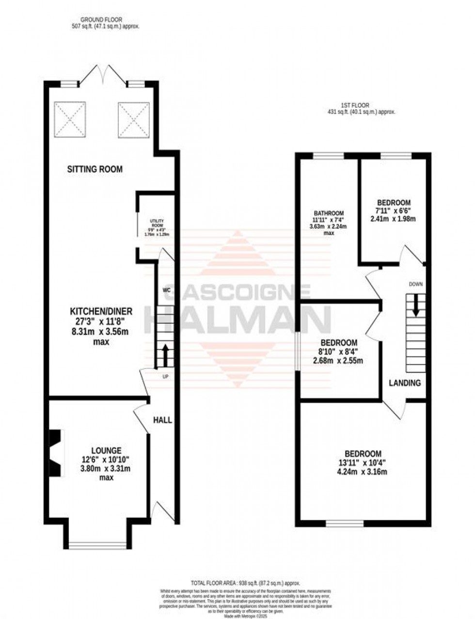 Floorplan for Hall Avenue, Sale