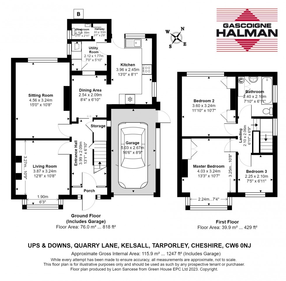 Floorplan for Quarry Lane, Kelsall