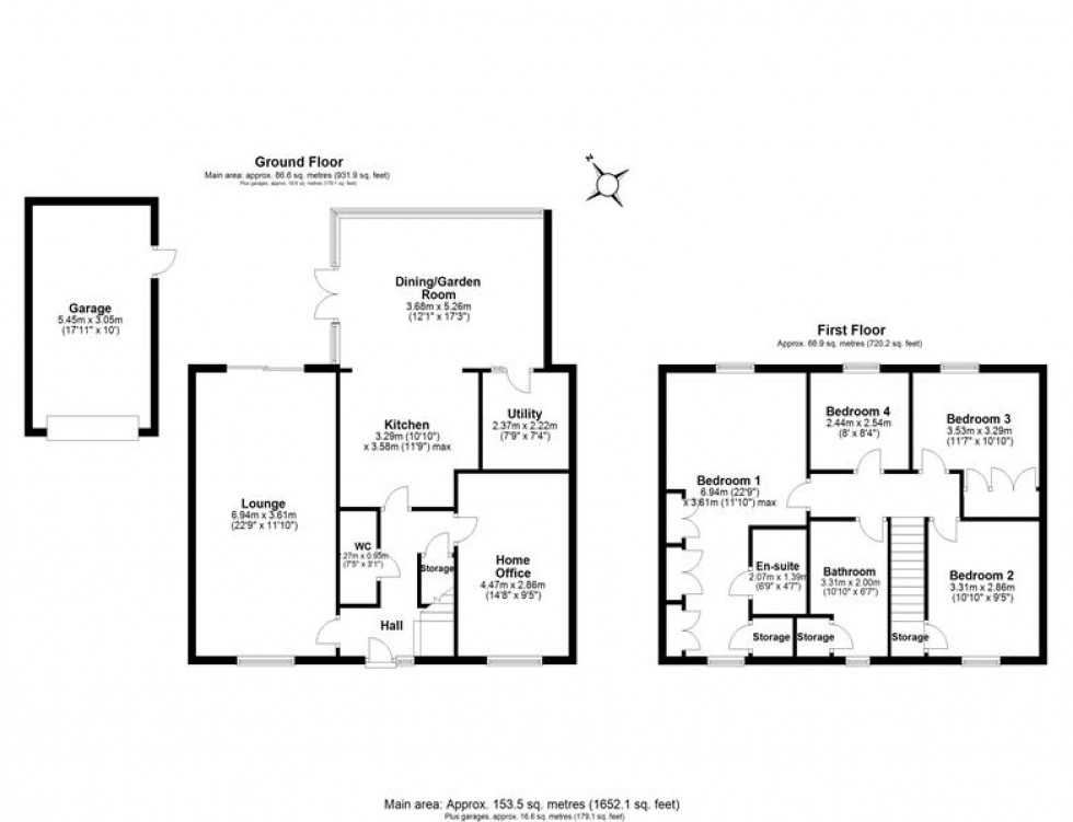 Floorplan for Warren Court, Frodsham