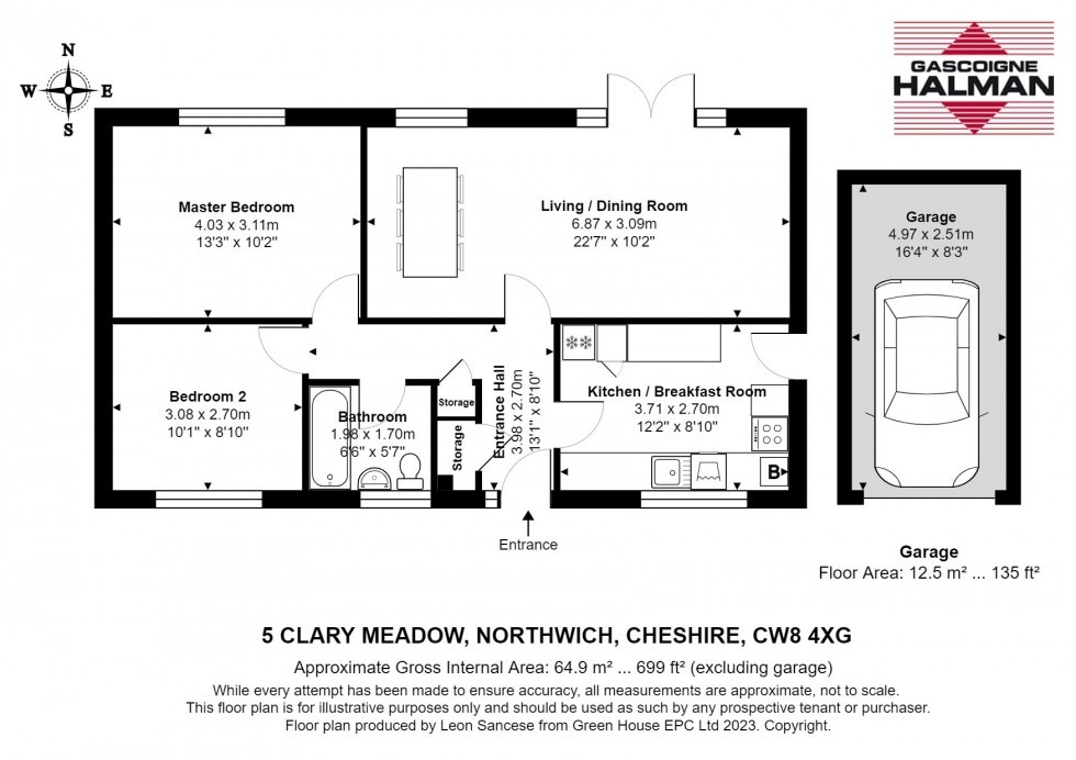 Floorplan for Clary Meadow, Northwich