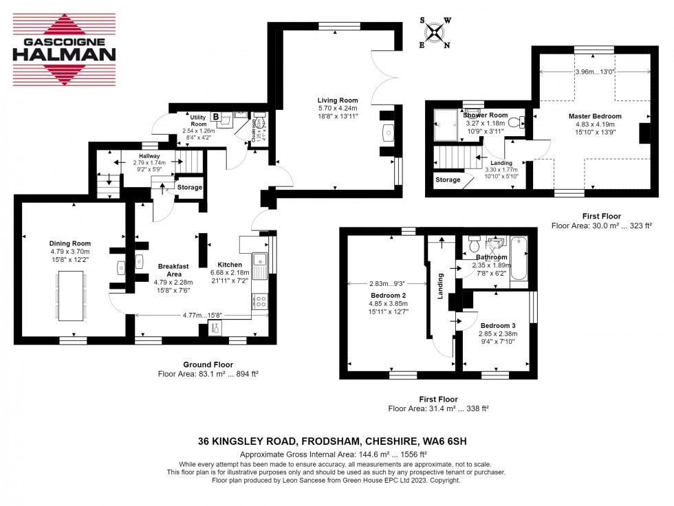 Floorplan for Kingsley Road, Frodsham