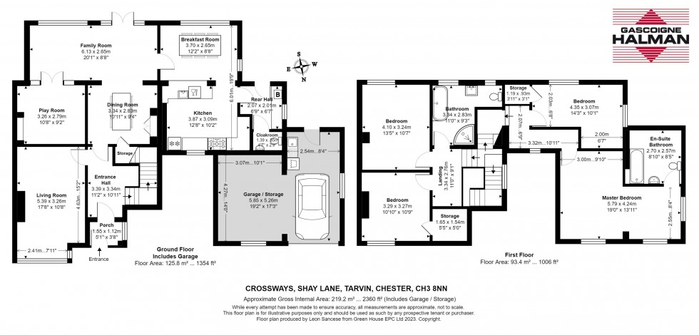Floorplan for Shay Lane, Tarvin, Chester