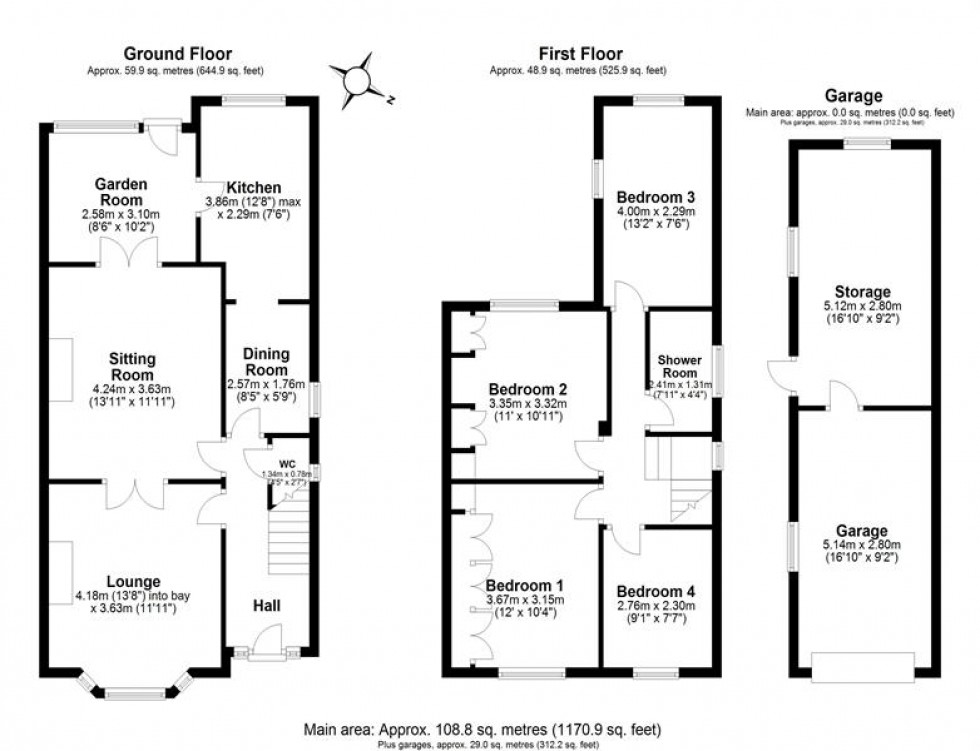 Floorplan for Doric Avenue, Frodsham