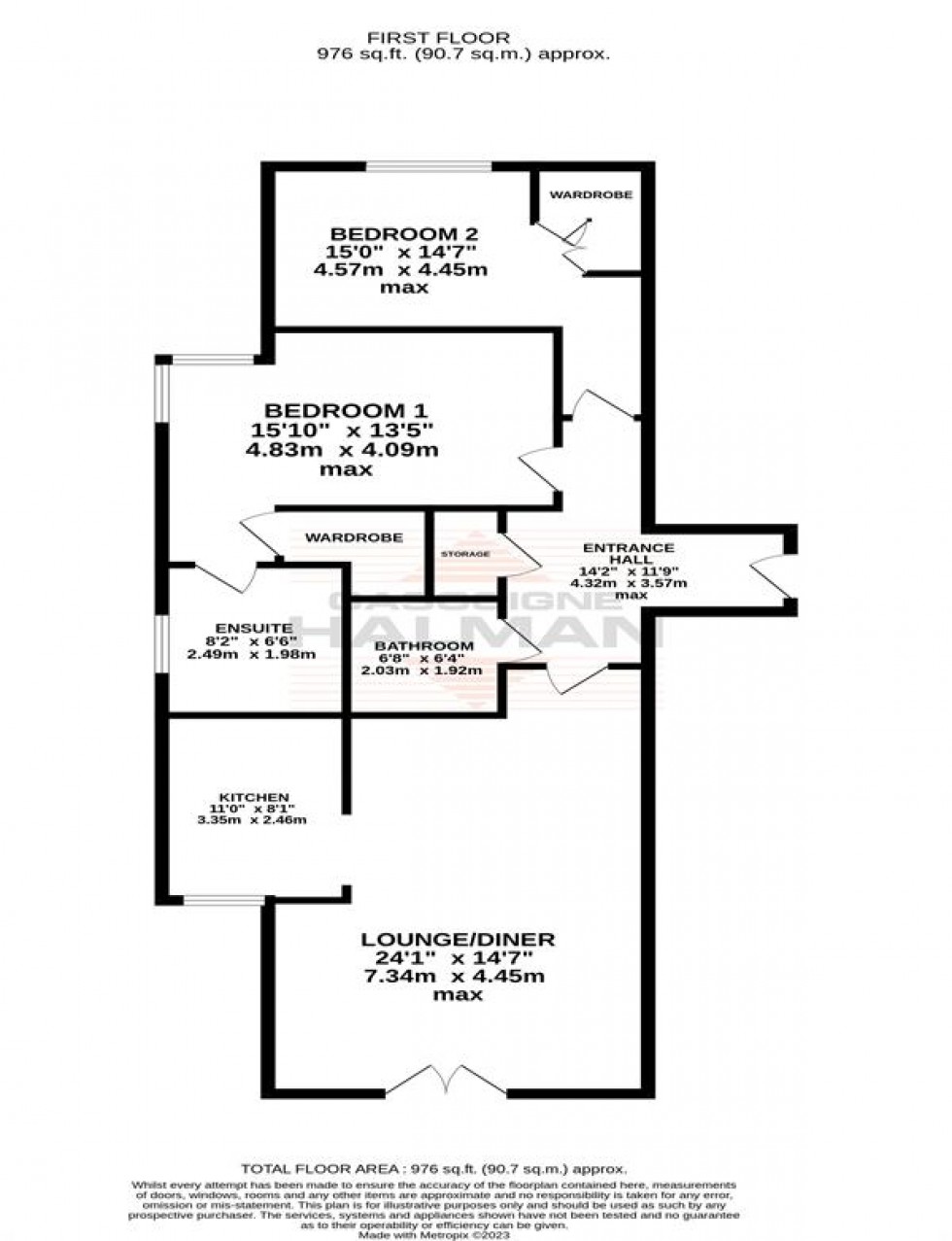 Floorplan for Serenity, Moss Lane, Sale