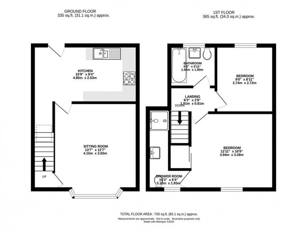 Floorplan for Chapel Road, Whaley Bridge, High Peak
