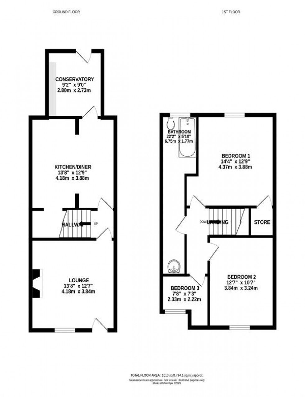 Floorplan for London Road, Lyme Green, Macclesfield