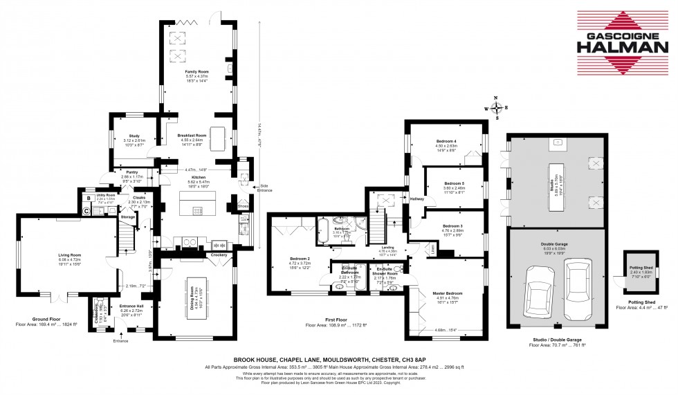 Floorplan for Chapel Lane, Mouldsworth