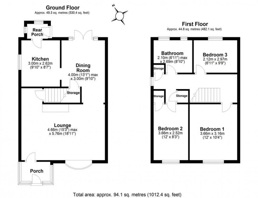 Floorplan for Conery Close, Helsby, Frodsham