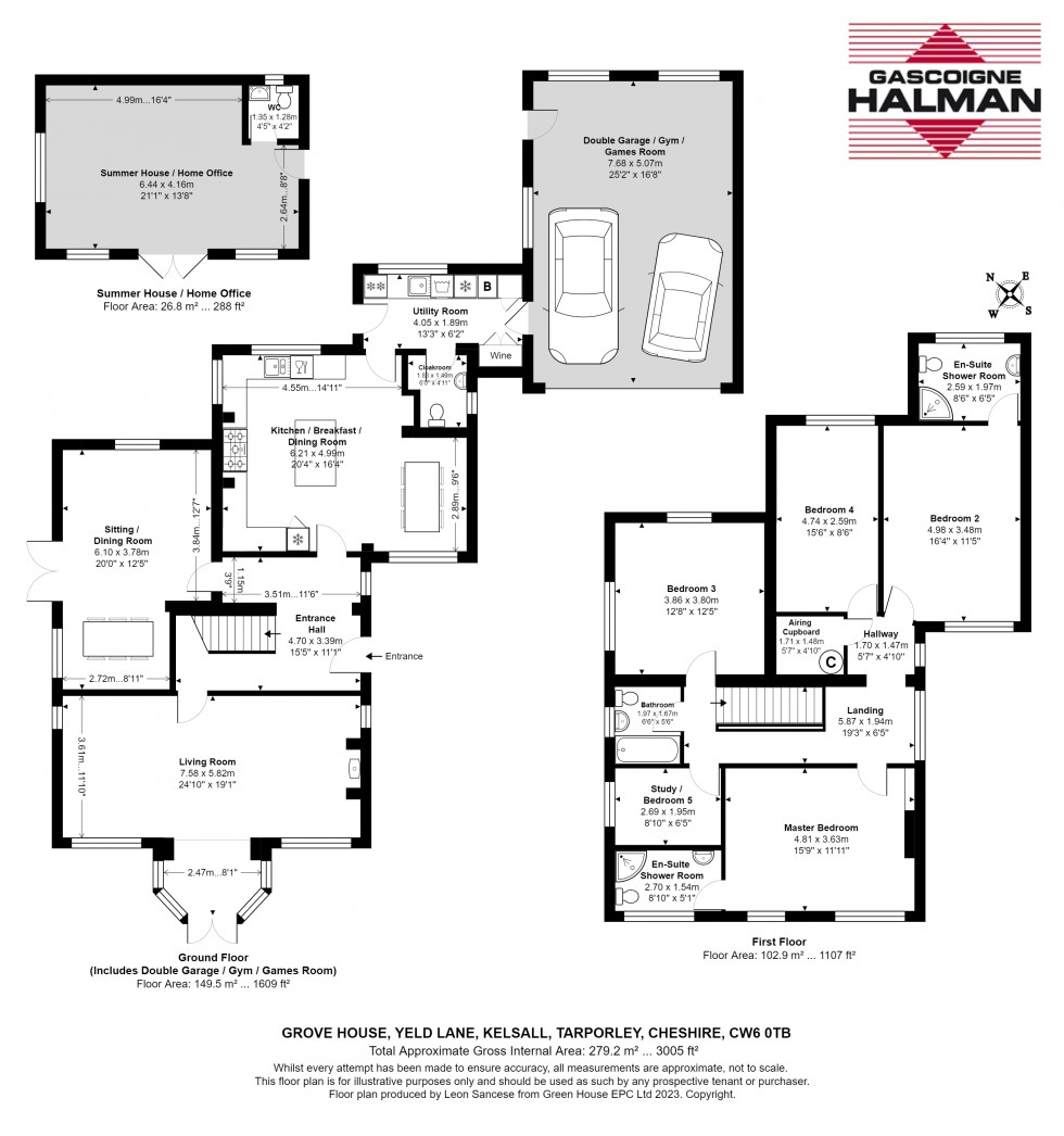 Floorplan for Yeld Lane, Kelsall