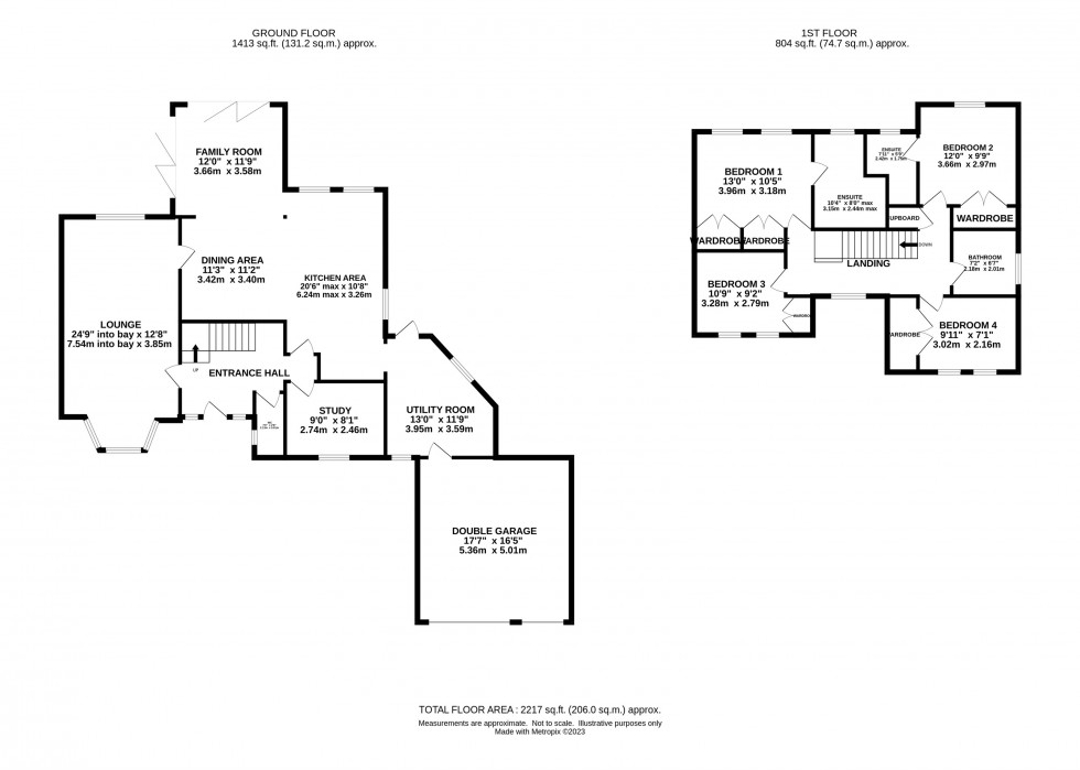 Floorplan for Coniston Close, Great Warford, Alderley Edge