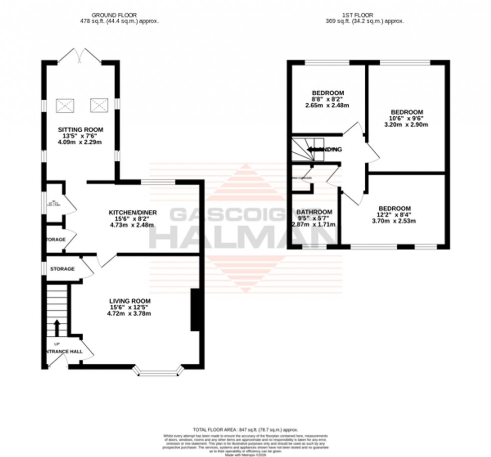 Floorplan for Dumber Lane, Sale, M33