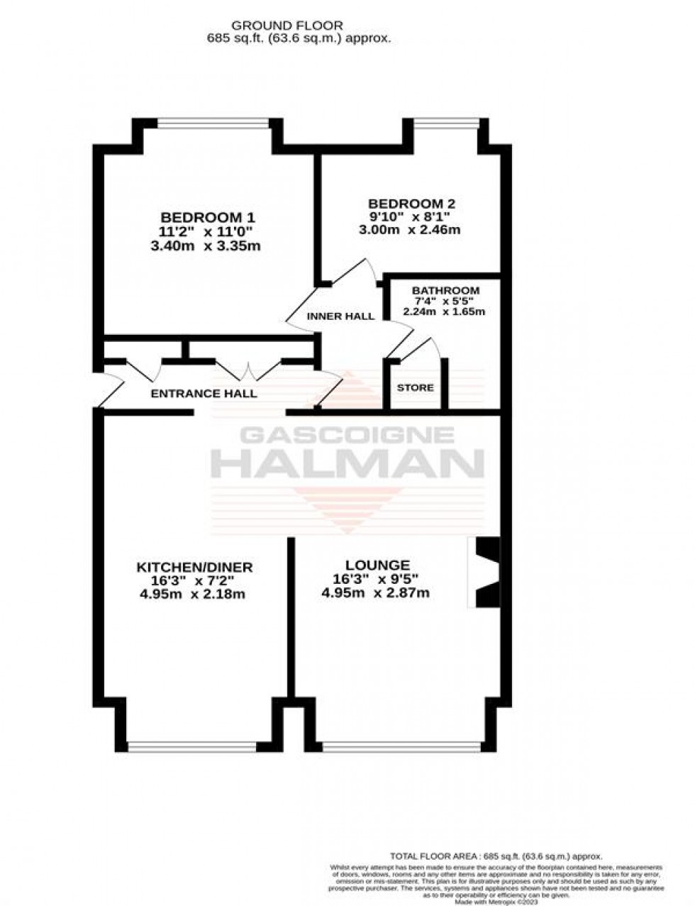 Floorplan for The Mews, Beaufort Road, Sale