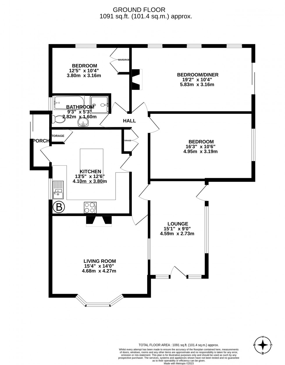 Floorplan for Willow Close, Lymm