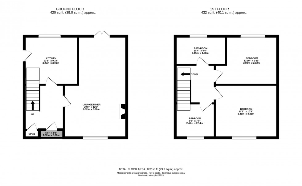 Floorplan for Scott Close, Macclesfield