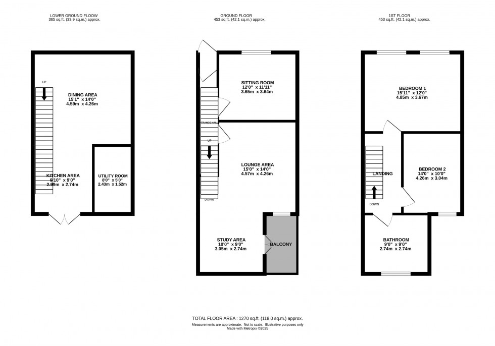 Floorplan for Longhurst Lane, Marple Bridge, Stockport