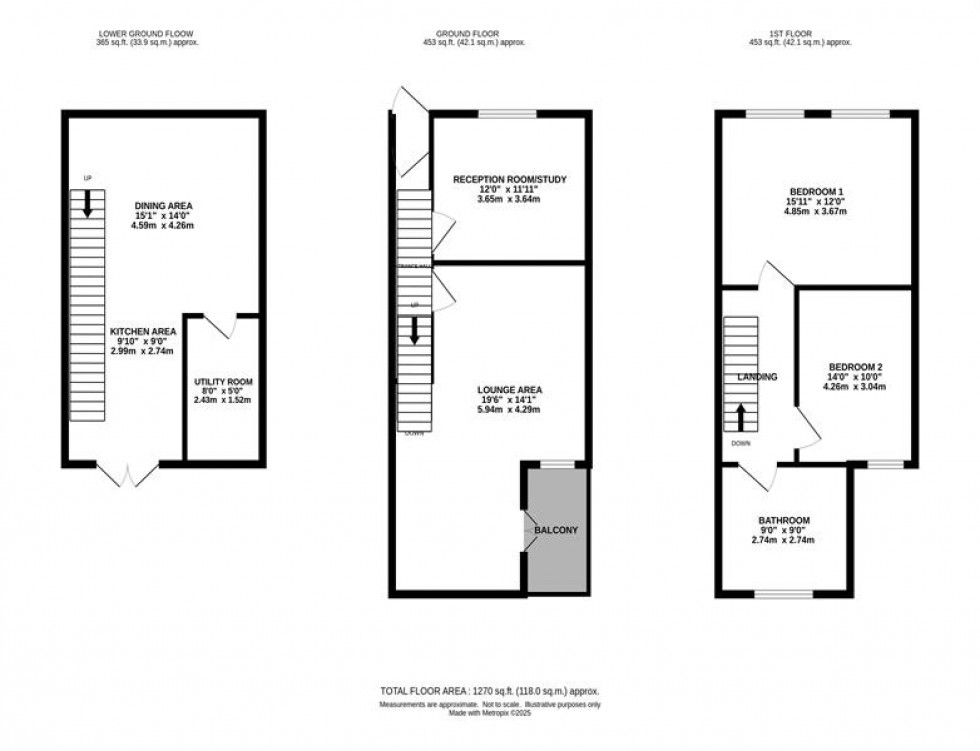 Floorplan for Longhurst Lane, Marple Bridge, Stockport