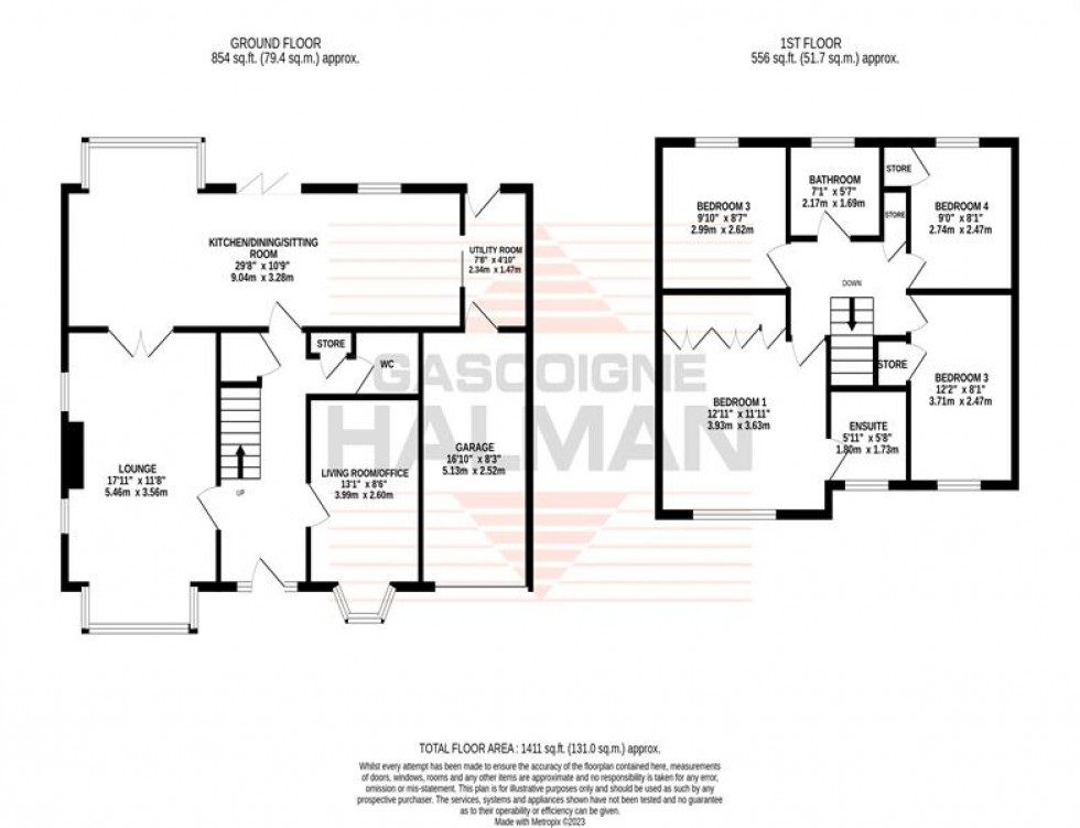 Floorplan for Atkinson Road, Sale