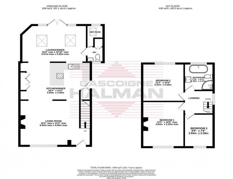 Floorplan for East Avenue, Heald Green