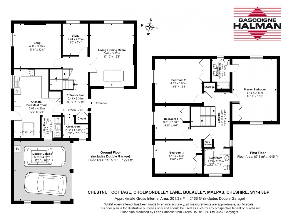 Floorplan for Cholmondeley Lane, Bulkeley, Malpas