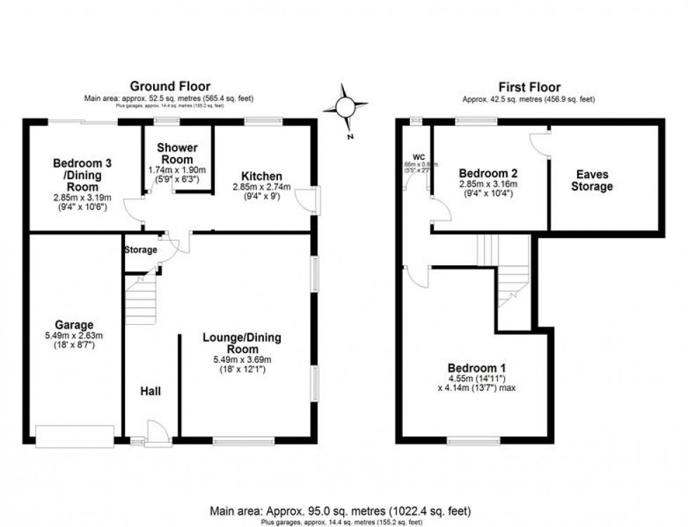 Floorplan for Peel Crescent, Ashton Hayes, Chester