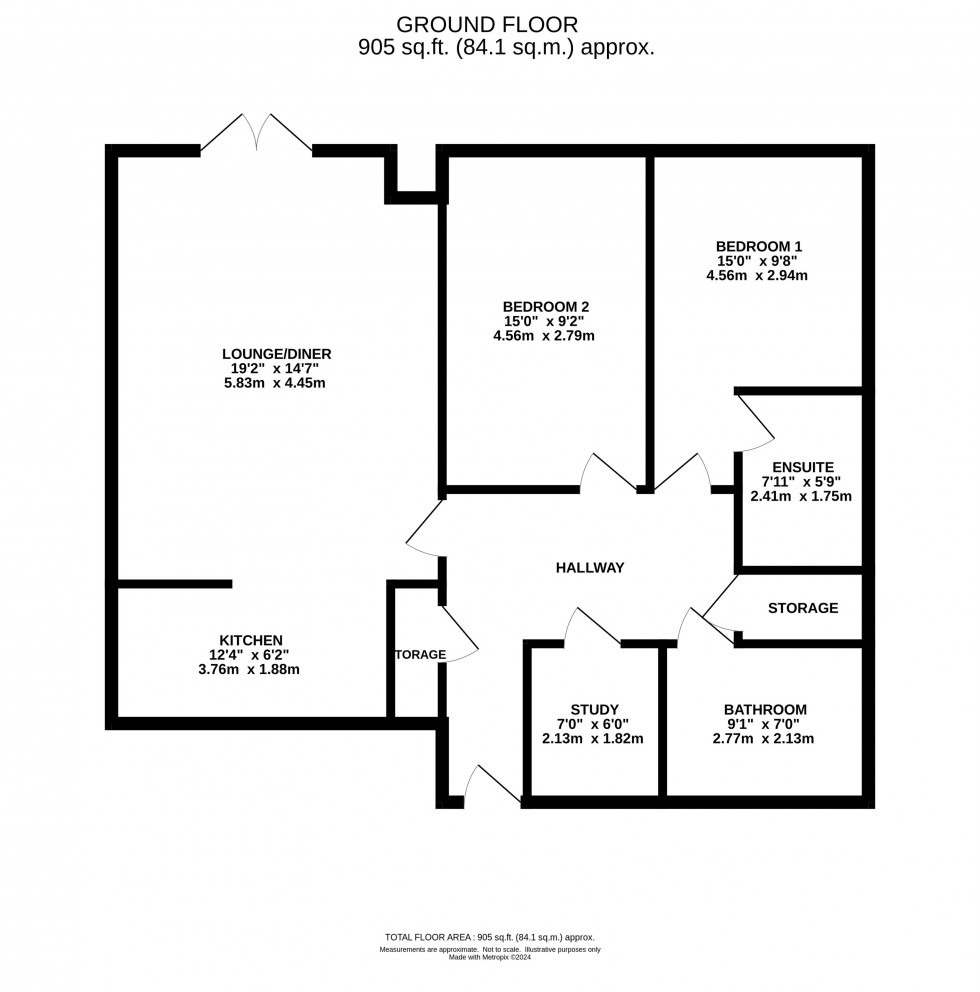 Floorplan for Station Road, Wilmslow