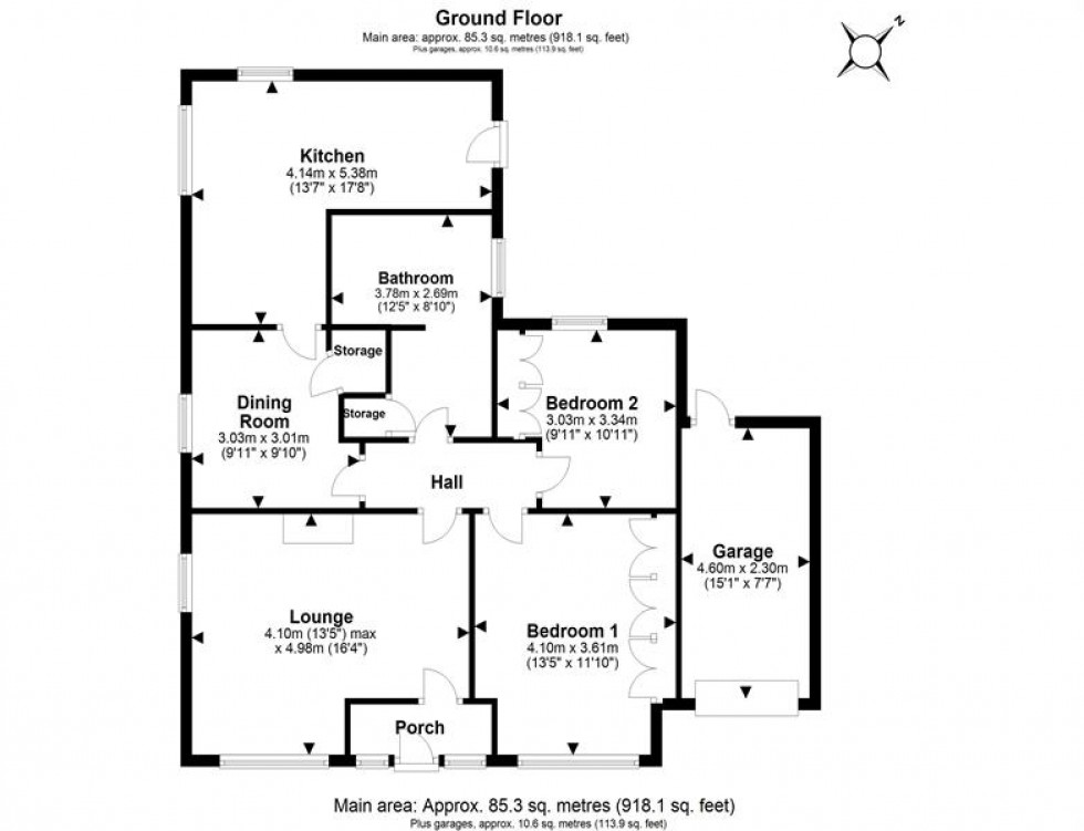 Floorplan for Tarvin Road, Frodsham