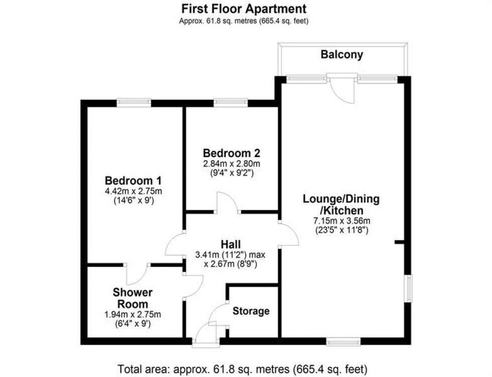 Floorplan for The Windings, Cable Drive, Helsby, Frodsham