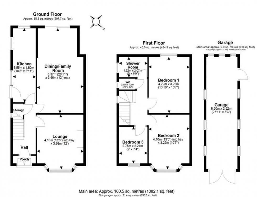 Floorplan for Doric Avenue, Frodsham