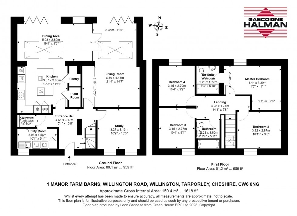 Floorplan for Willington Road, Willington, Tarporley