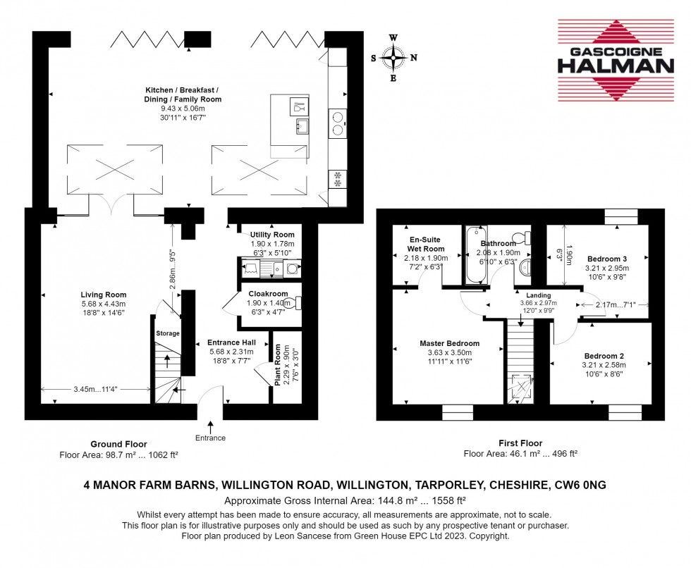 Floorplan for Willington Road, Willington, Tarporley