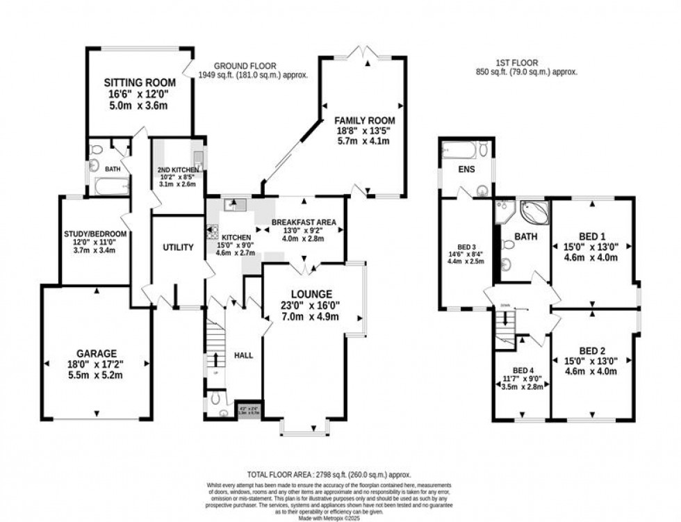 Floorplan for Vale Road, Bowdon