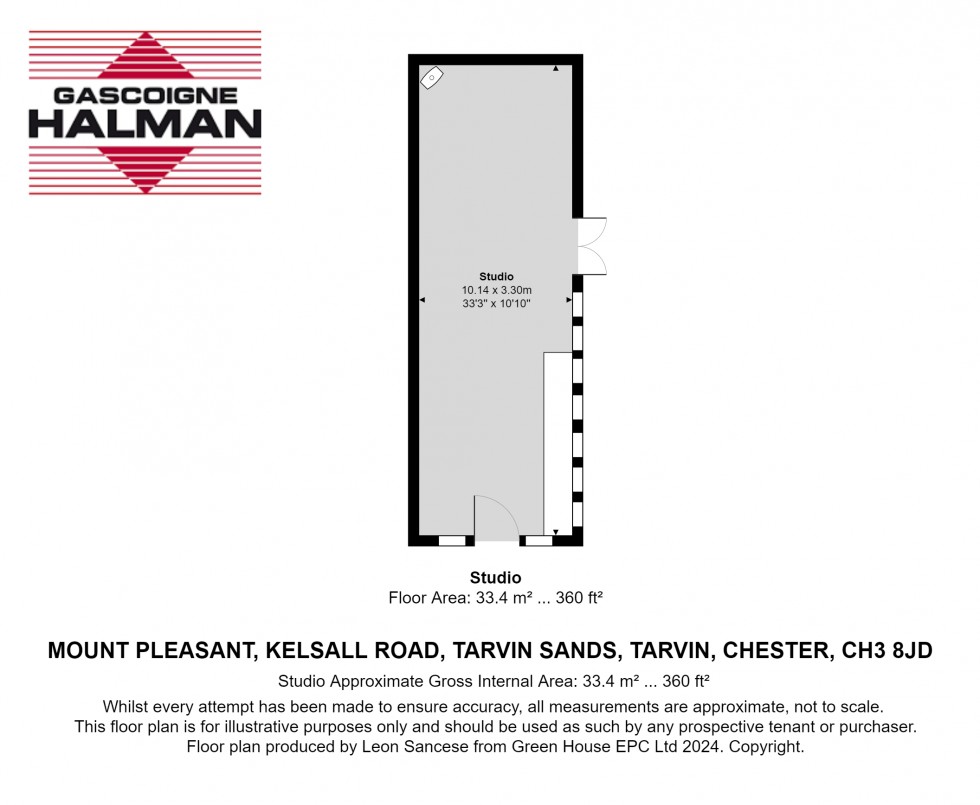 Floorplan for Kelsall Road, Tarvin Sands, Chester