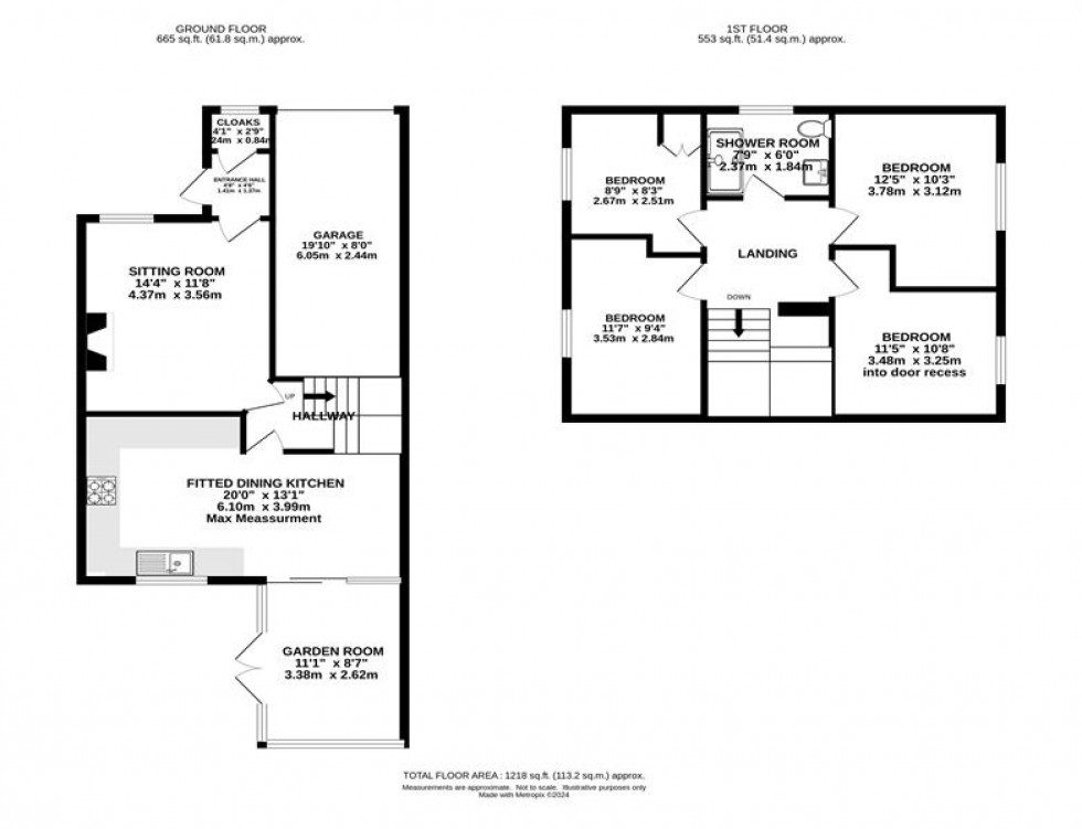 Floorplan for Shallcross Crescent, Whaley Bridge, High Peak