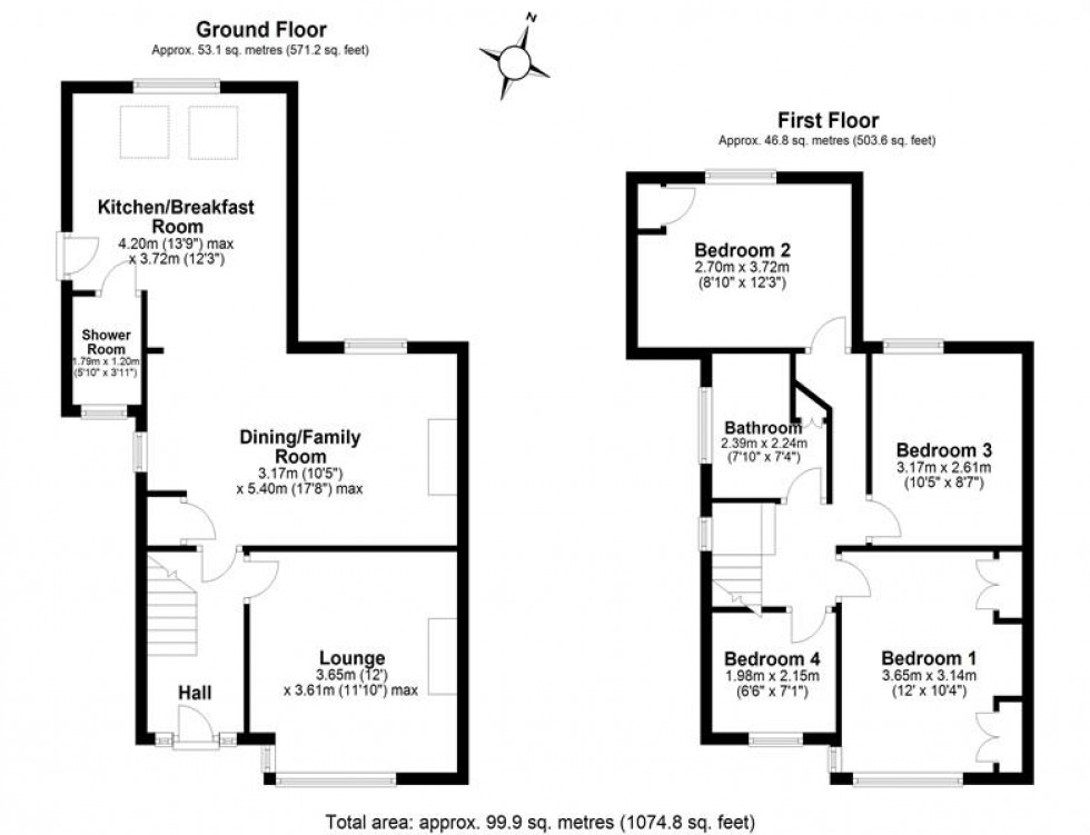 Floorplan for Hill View Avenue, Helsby, Frodsham