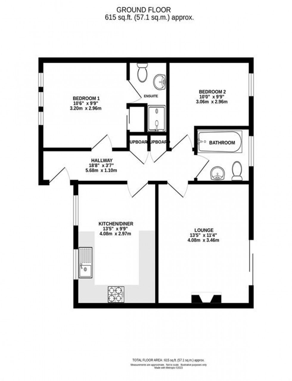 Floorplan for Balmoral Close, Knutsford
