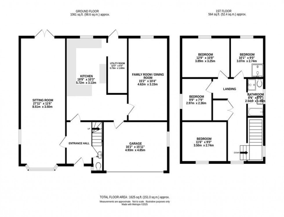 Floorplan for Meadowside, Whaley Bridge, High Peak