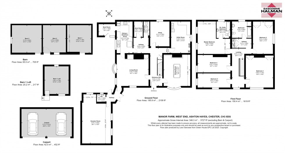 Floorplan for West End, Ashton Hayes, Chester
