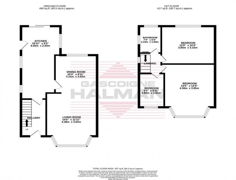 Floorplan for Motcombe Road, Heald Green, Cheadle