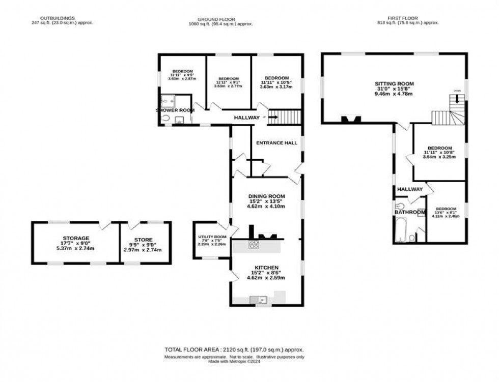 Floorplan for Sticking Mires Farmhouse, Bridgemont, Whaley Bridge, High Peak