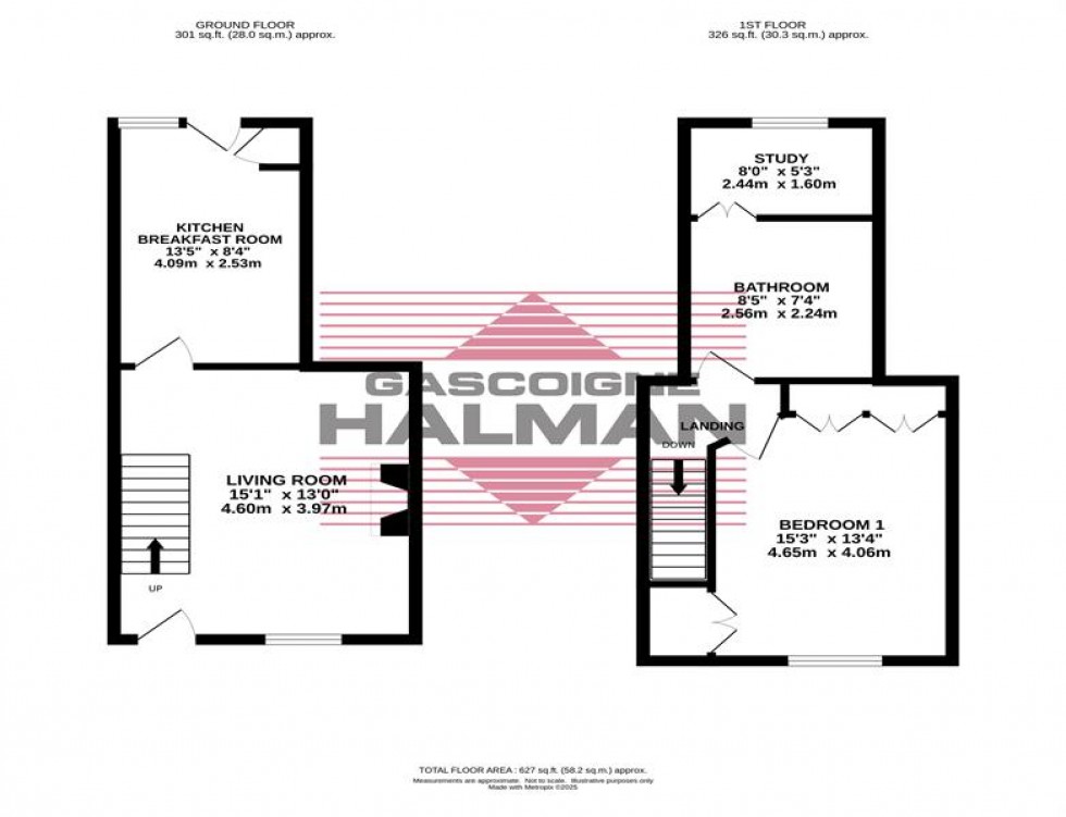 Floorplan for Grove Lane, Cheadle Hulme, 