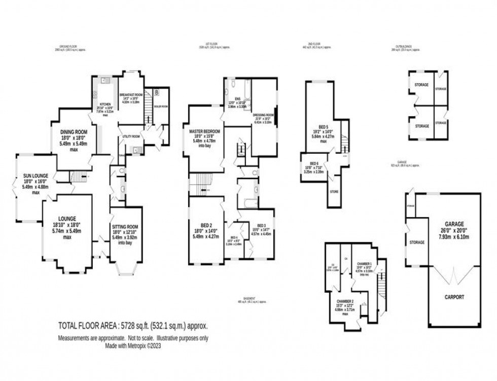 Floorplan for Hill Top, Hale 