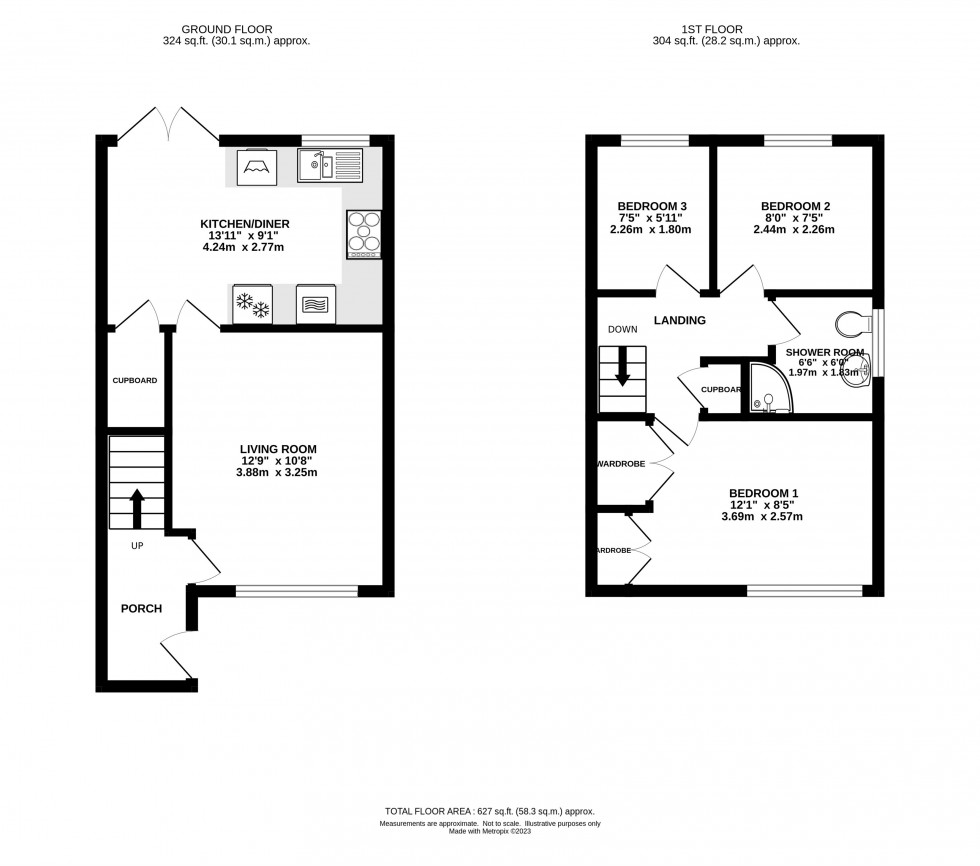 Floorplan for Hillwood Drive, Glossop