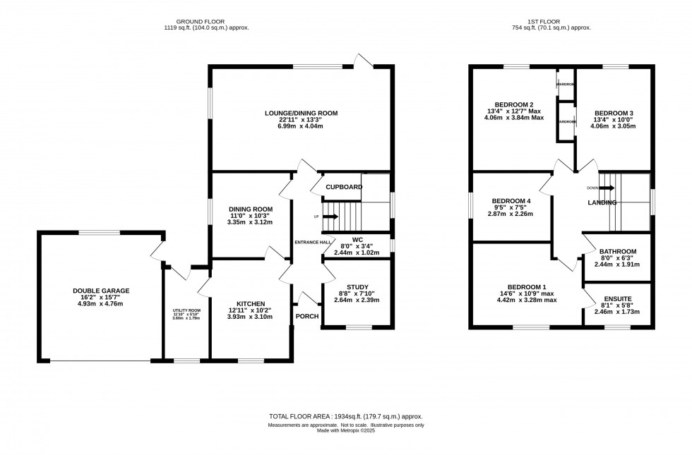 Floorplan for Downesway, Alderley Edge
