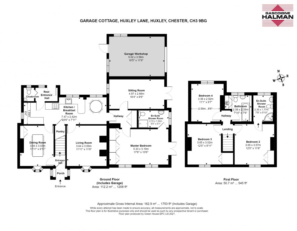 Floorplan for Huxley Lane, Huxley, Chester