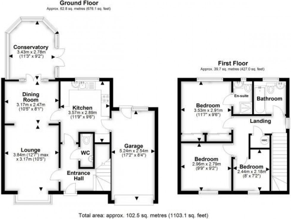 Floorplan for The Ridgeway, Tarvin, Chester