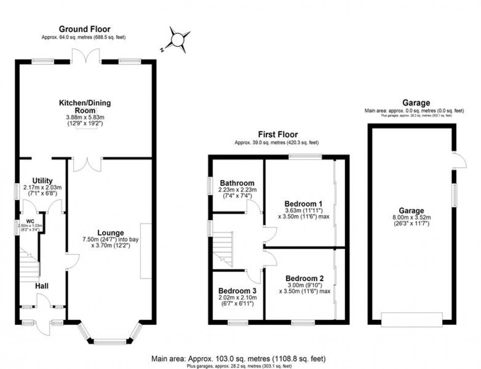 Floorplan for Top Road, Kingsley, Frodsham