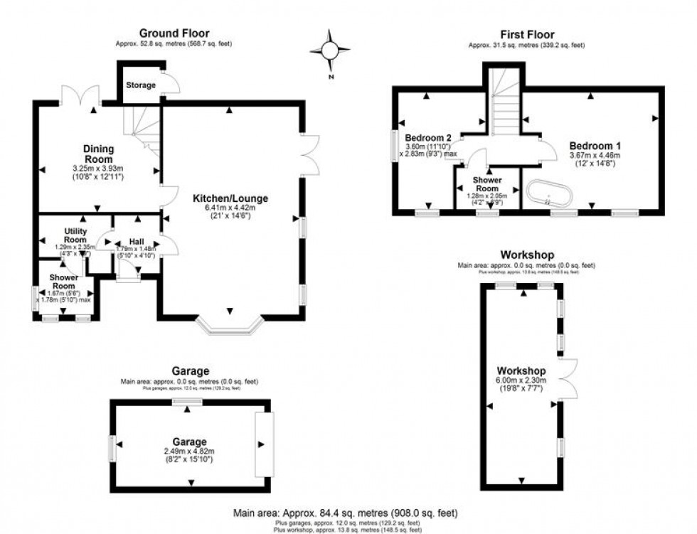 Floorplan for Lower Rake Lane, Helsby, Frodsham